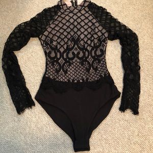 Crochet lace bodysuit